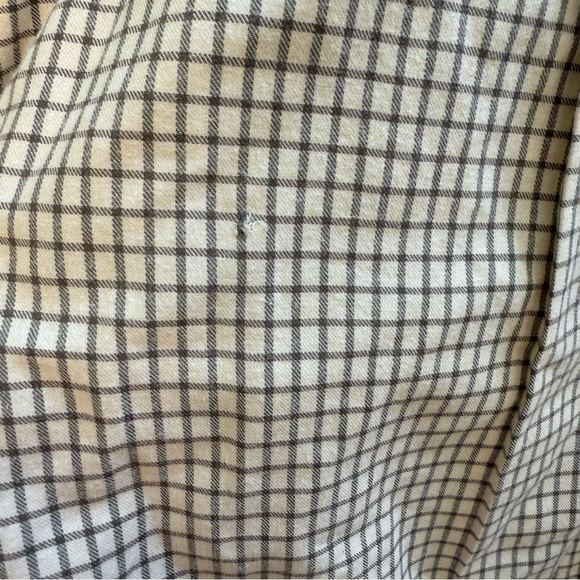 ORVIS Men's Cream Green Plaid Wool Long Sleeve Button Down Shirt Size Large - Picture 3 of 9
